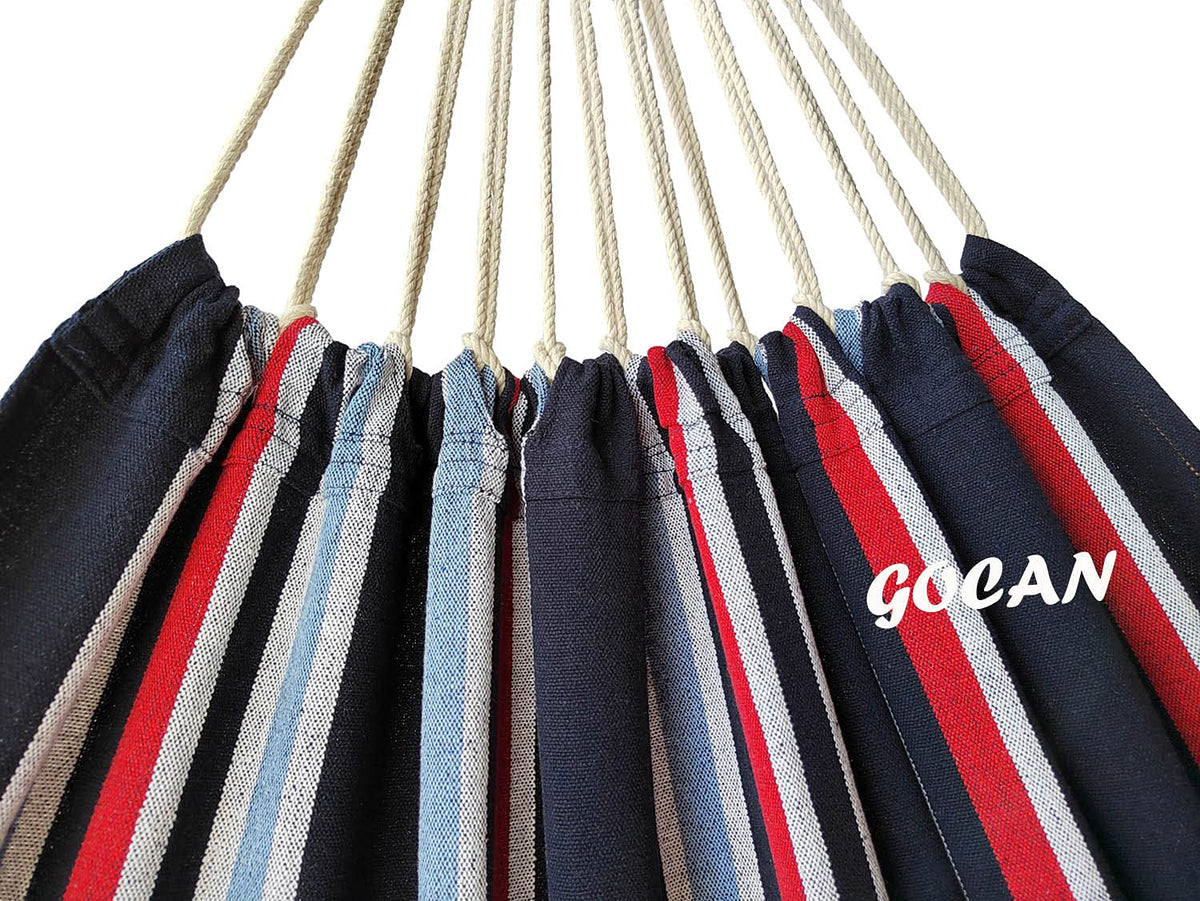 GOCAN hammock set up on patio ready for relaxation.