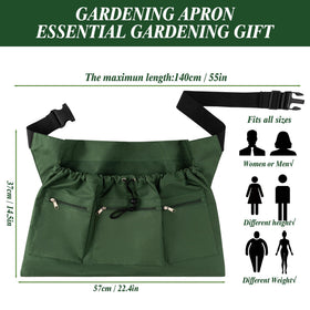 GOCOHHI adjustable waistband gardening apron for a comfortable fit during long gardening sessions.