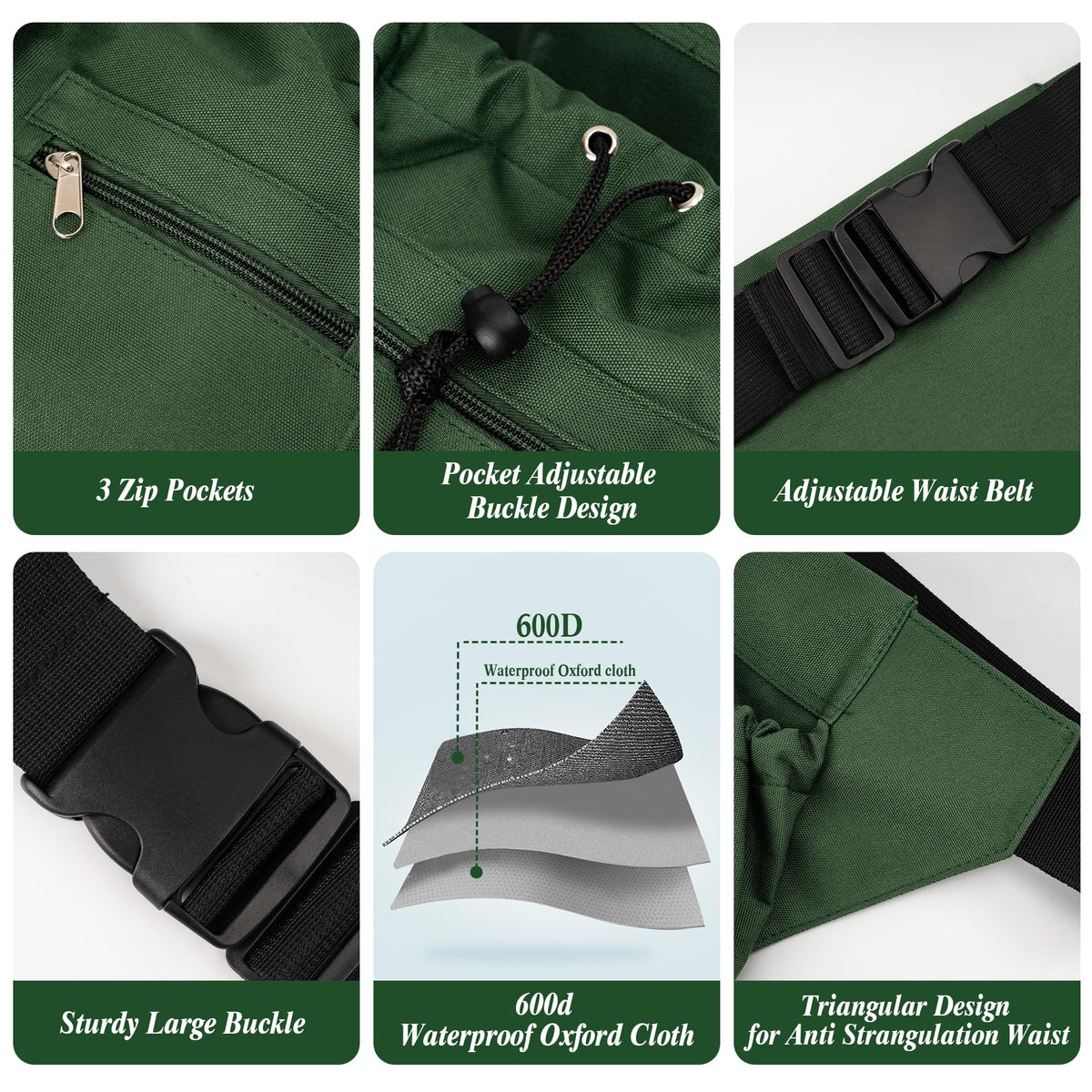 GOCOHHI waterproof 600D fabric protects gear in wet garden conditions.