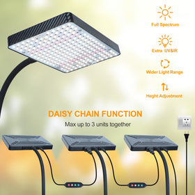 GroCruiser 2026 grow light on stand uses 25W LED for bright energy efficient light