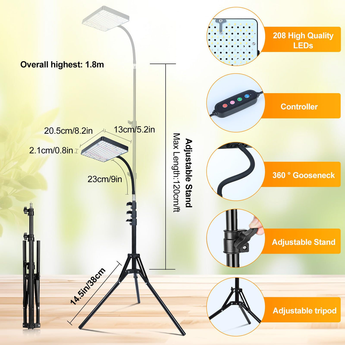 GroCruiser 2026 grow light on stand supports bonsai with focused positioning