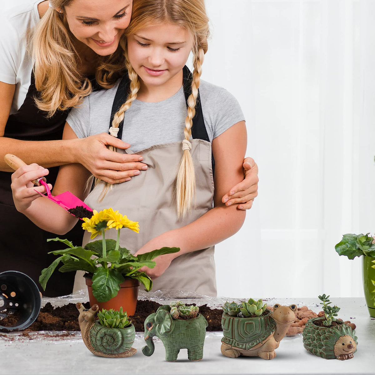 Godealio ceramic pots with drainage holes support healthy root airflow