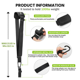 GodFan Greenworks-compatible strap reduces fatigue for longer trimming sessions.