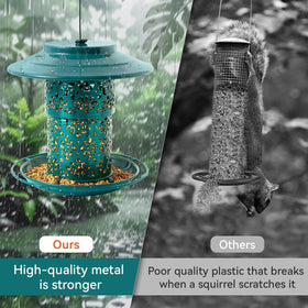 Godinsky feeder has a large opening for easy filling and cleaning