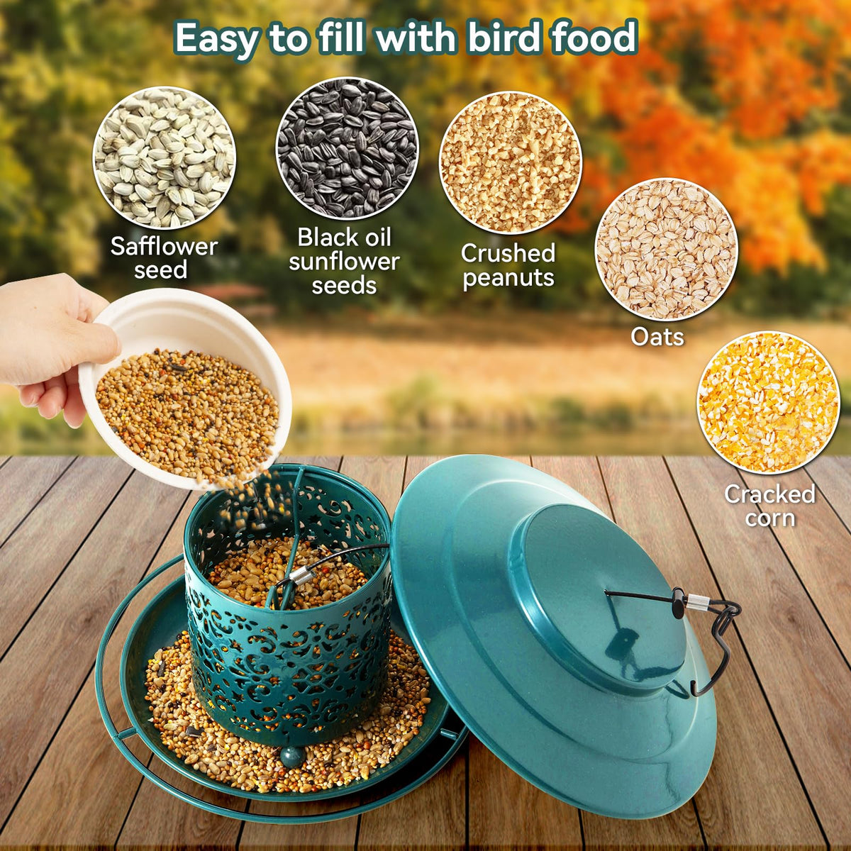Godinsky feeder features rust-resistant coating for year-round use