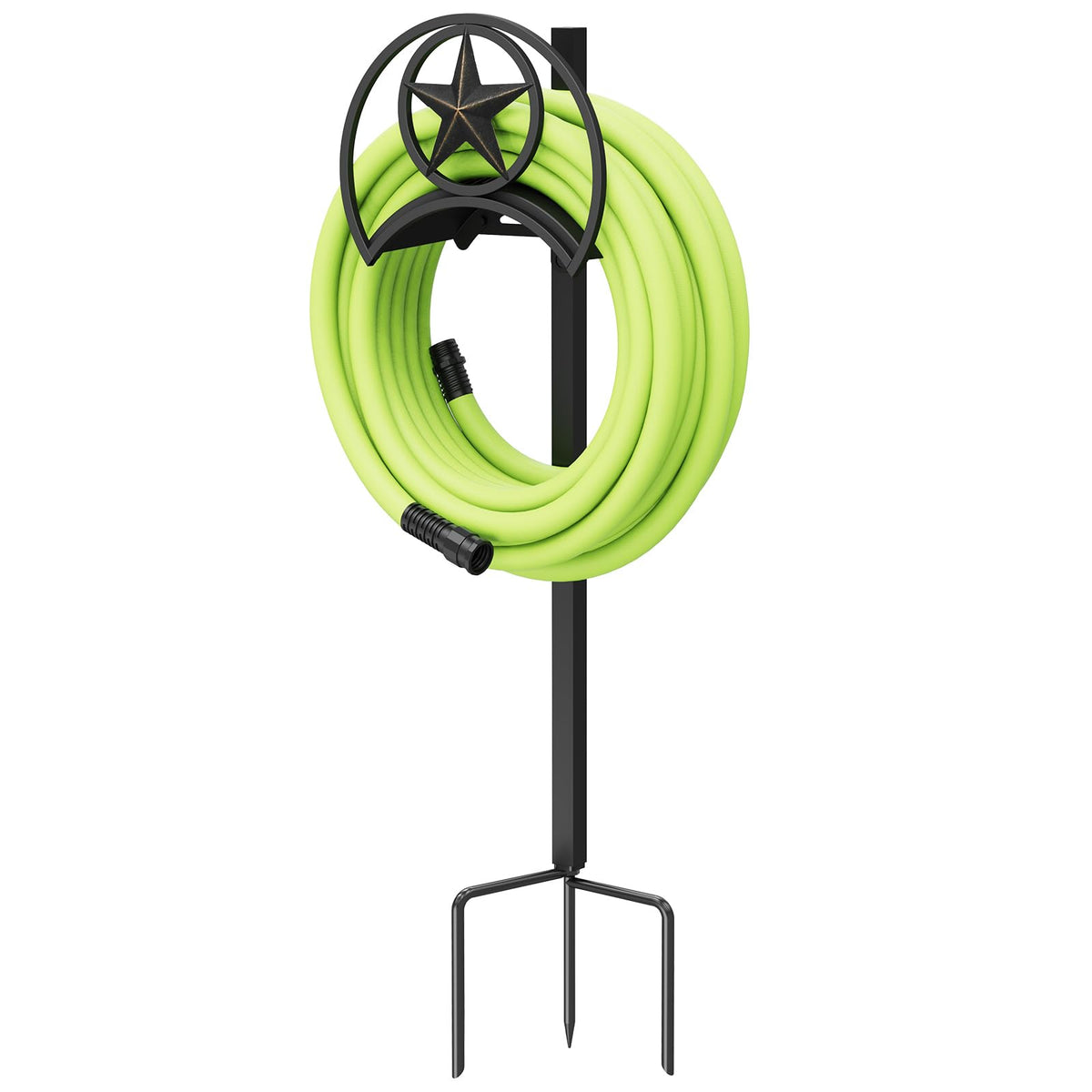 GOFORWILD garden hose holder in gauge steel provides sturdy outdoor storage.