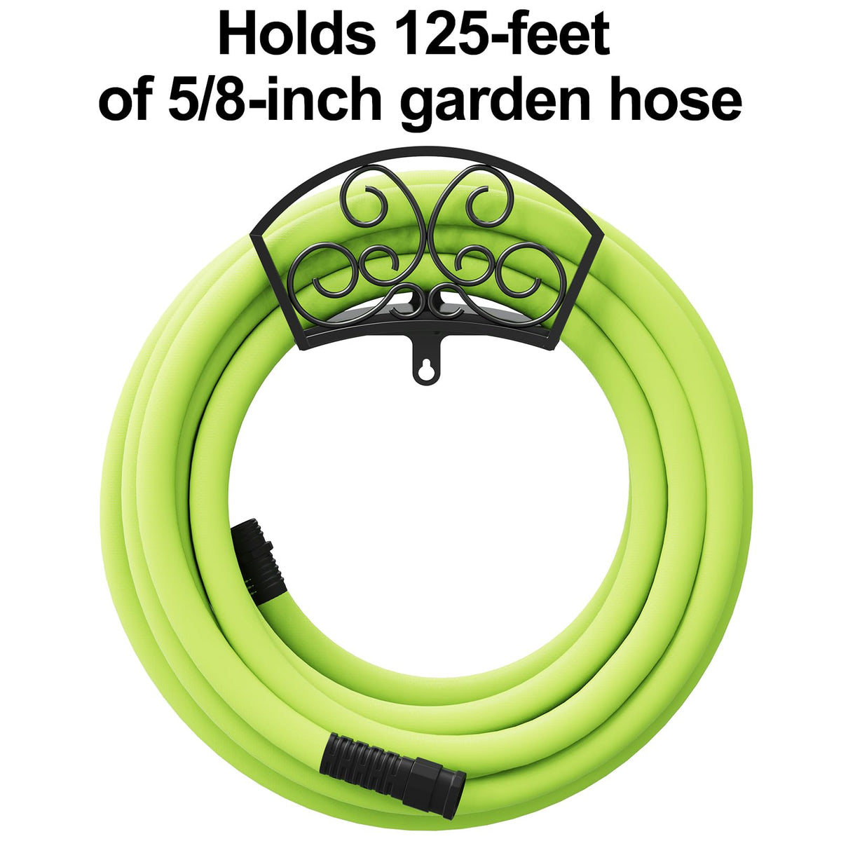 GOFORWILD decorative hose rack blends with outdoor decor.