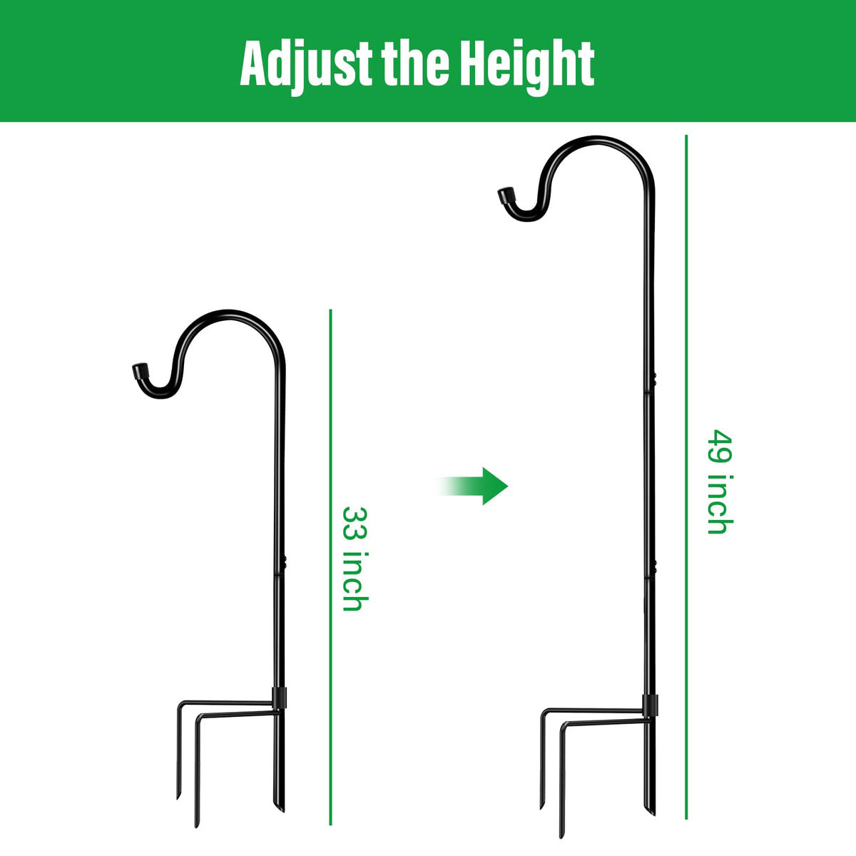 GOFORWILD 49 inch height adapts to various hanging spaces