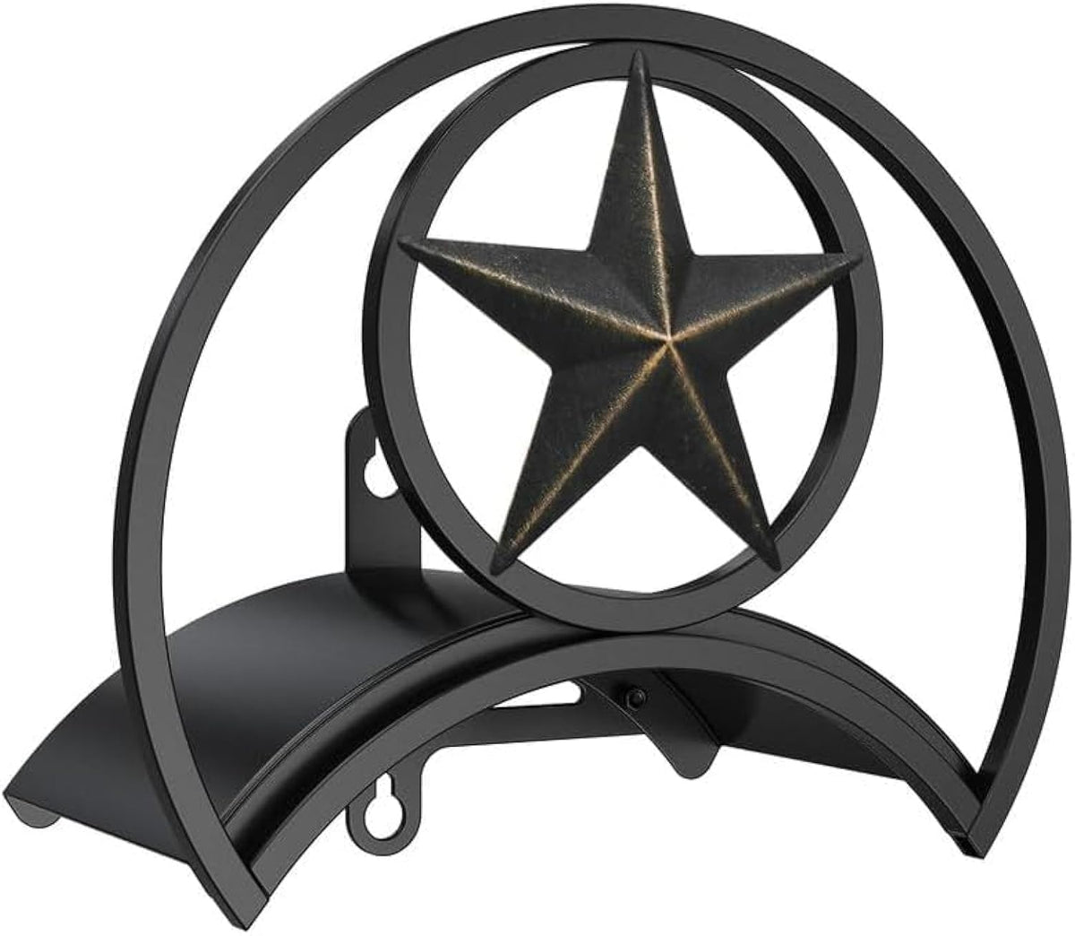 GOFORWILD wall hose holder with star-design keeps hoses tidy and adds garden charm