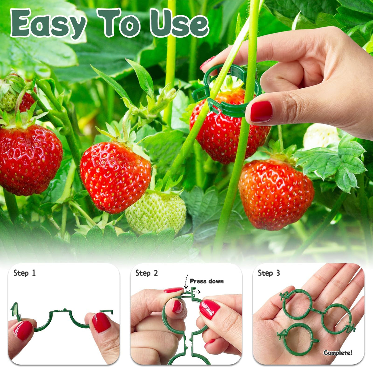 GOFULLHOME easy-open plant clips facilitate quick repositioning during garden setup