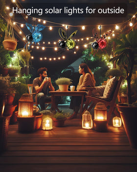 GoGnome hanging bee light brightens pathways at night