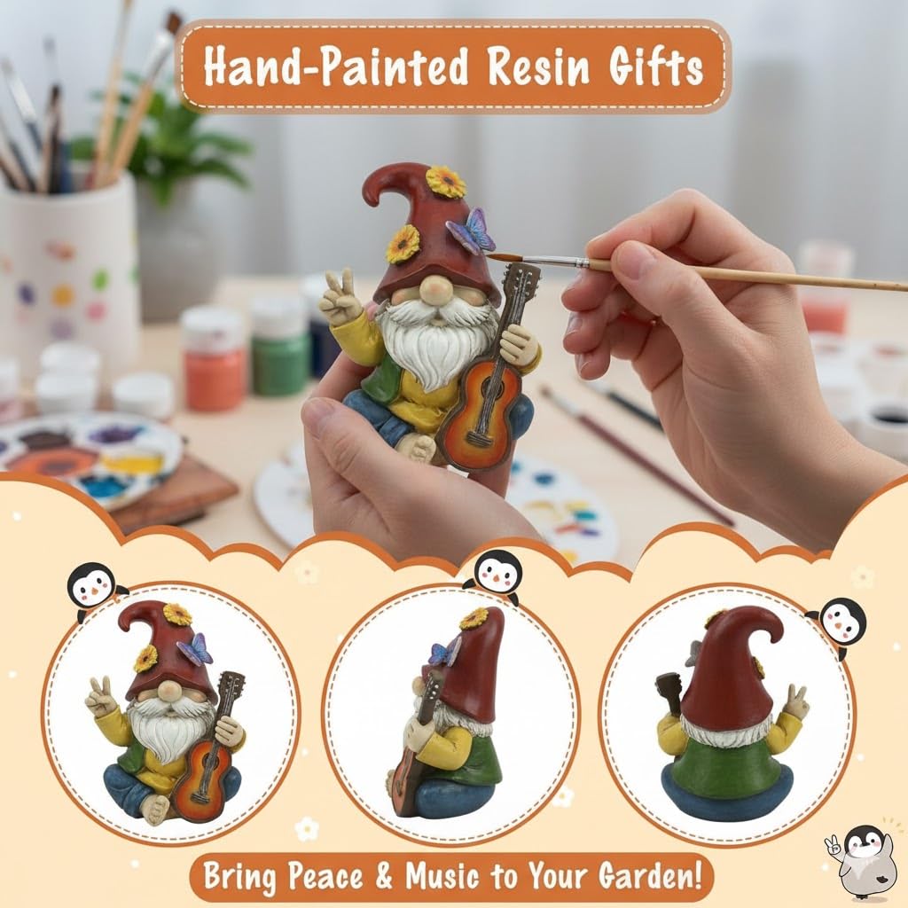GoGnome durable resin construction withstands weather for year-round gardens.