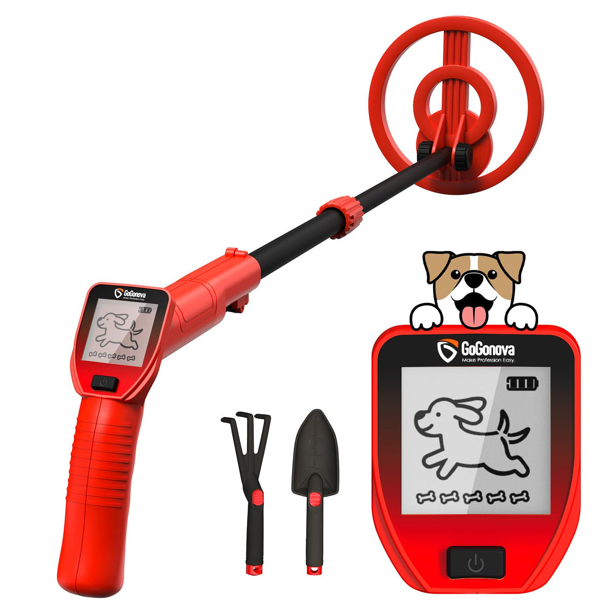 GoGonova kids metal detector with LED display helps young explorers find treasure easily.