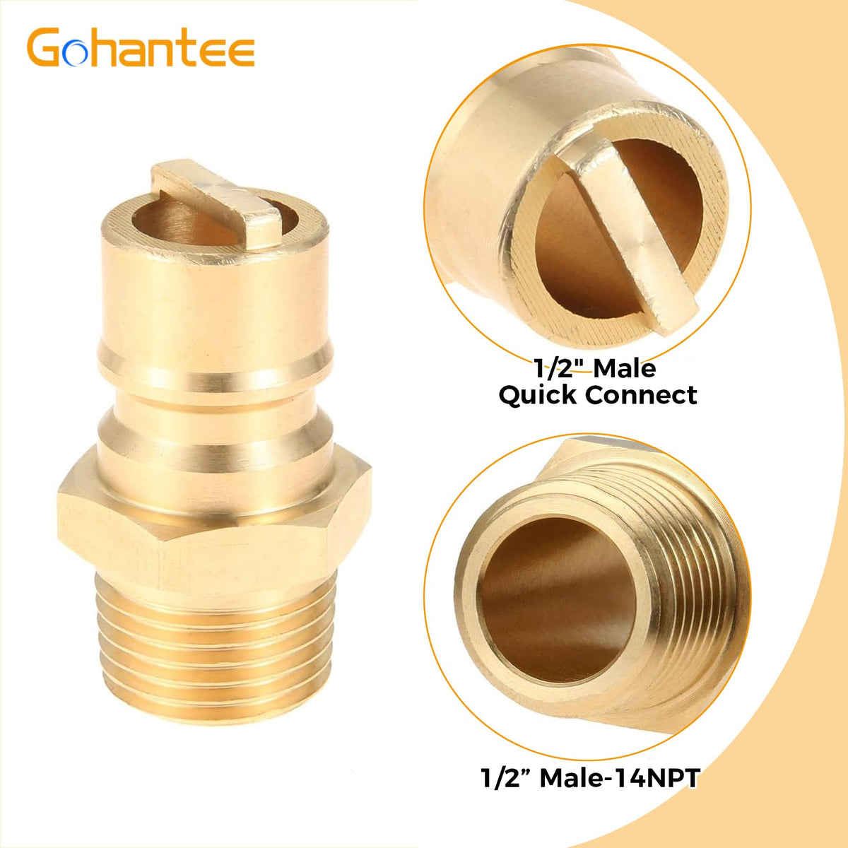 Male-to-male quick-connect adapter enabling flexible hose-to-fitting setups
