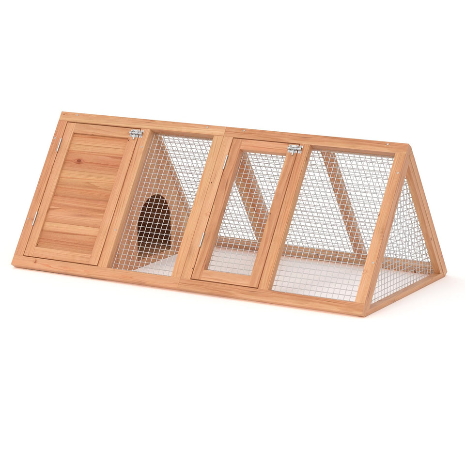 GOJOOASIS triangular design chicken coop offers space-saving shelter for small pets