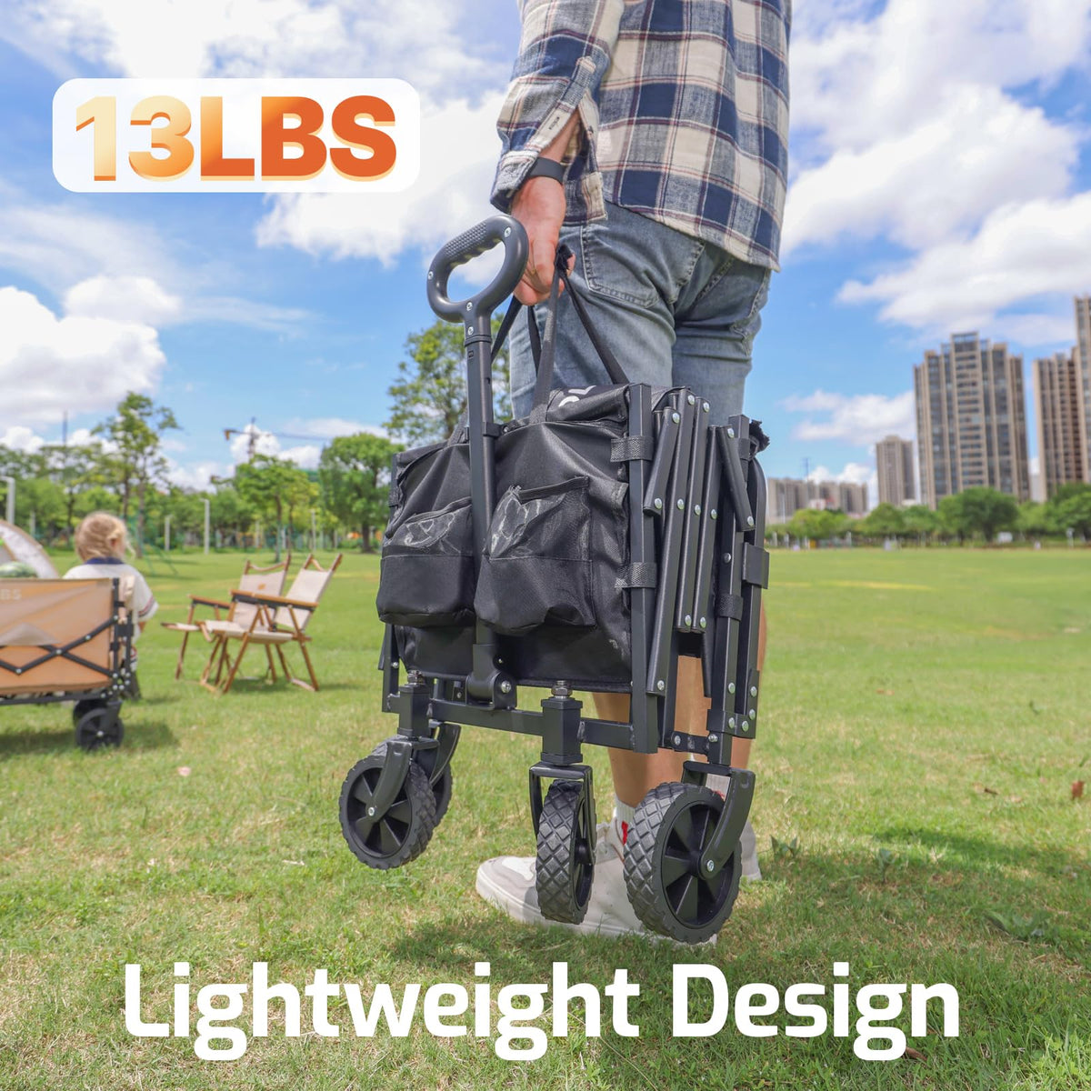 Golabs collapsible wagon cart waterproof and tear-resistant fabric close-up
