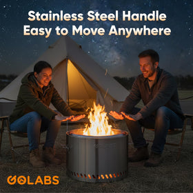 Removable ash pan feature aiding quick, hands-free cleaning after use.