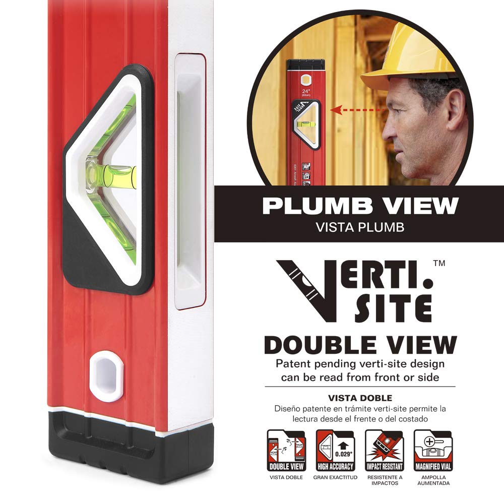 Goldblatt 24-inch double-view I-box level for accurate framing