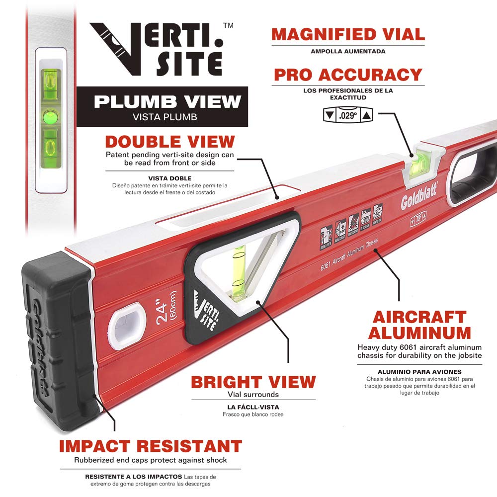 Goldblatt 48-inch double-view I-box level for long span projects