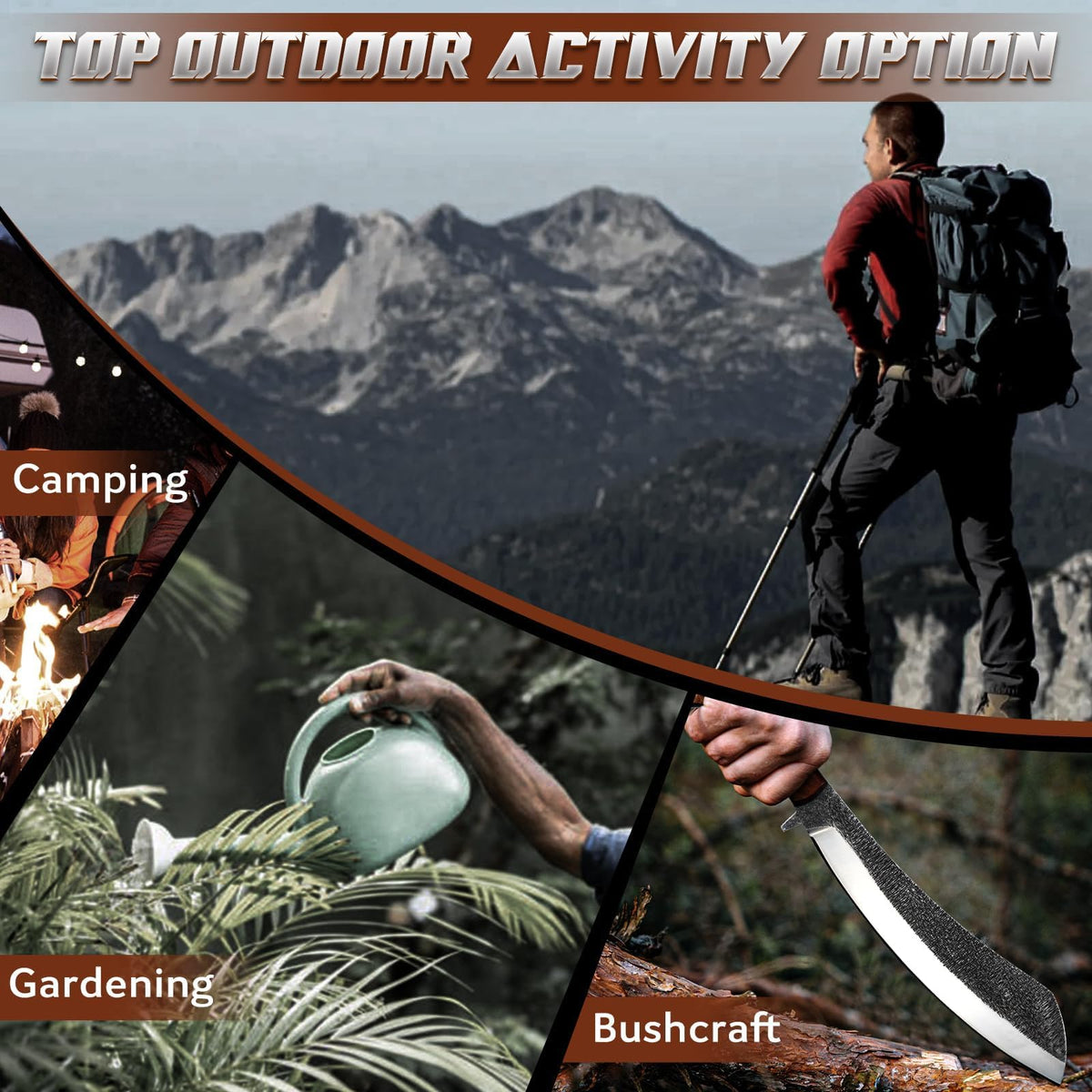 Golden Bird Parang Machete all-terrain performance suited for bushcraft and outdoor tasks.