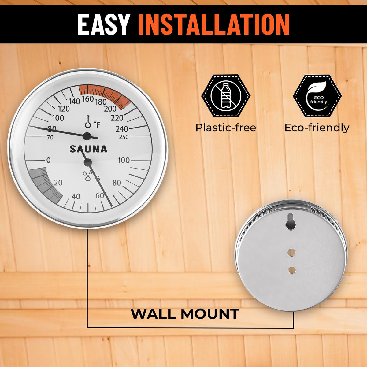 Golden Wave wall-mount design fits any sauna layout for easy installation.
