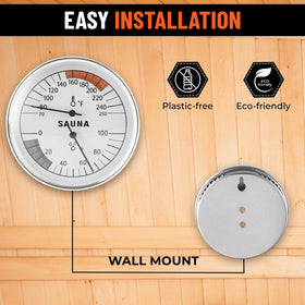 Golden Wave wall-mount design fits any sauna layout for easy installation.