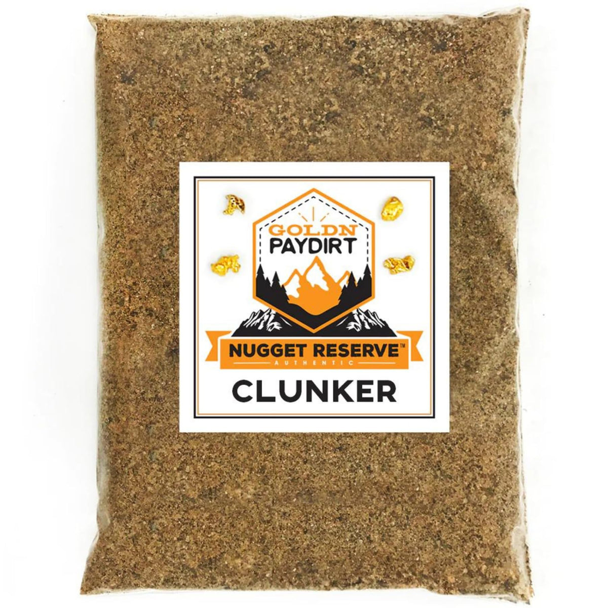 Goldn Paydirt Nugget Reserve bag ready for home gold prospecting.