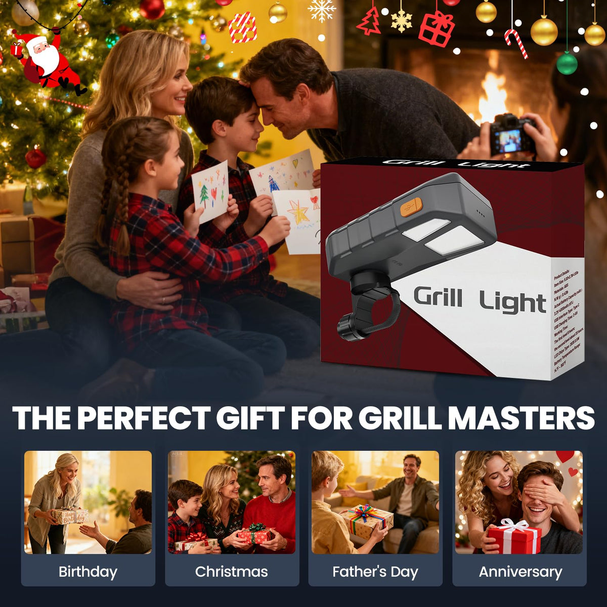 Goldusk grill light makes a gift for dads and grill enthusiasts