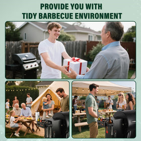 Includes all hardware to install and stay organized during long grilling sessions.
