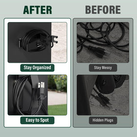 Goldusk tangle-free storage for grilling cords keeps extensions organized and accessible.