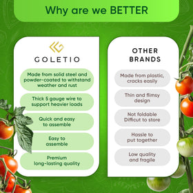 GOLETIO cucumber trellis gloves included for safe handling