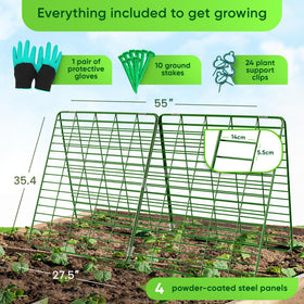 GOLETIO cucumber trellis wire-panel close-up shows sturdy powder-coated steel