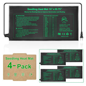 GOLOPET seedling heat mat 4-pack front view supports even tray warming