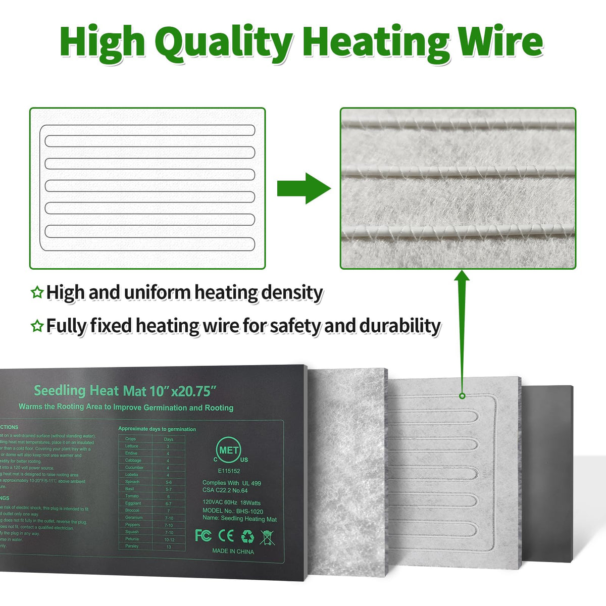 GOLOPET seedling heat mat durable PVC material resists moisture