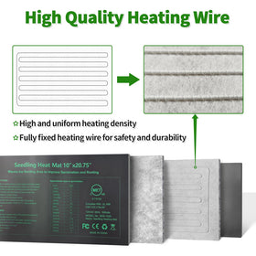 GOLOPET seedling heat mat durable PVC material resists moisture