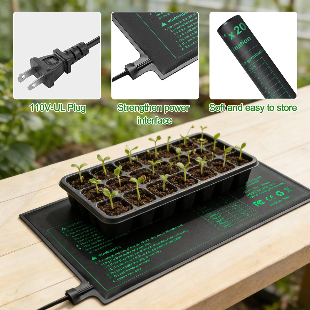 GOLOPET seedling heat mat power failure protection prevents overheating