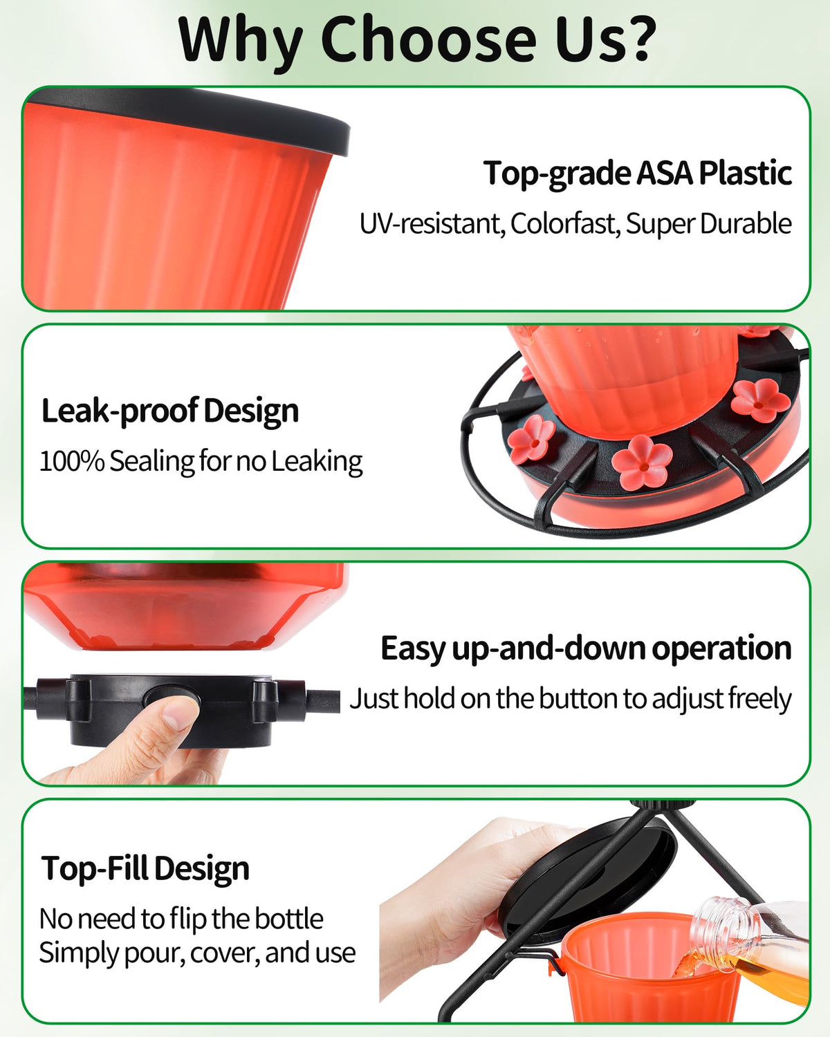 Gomazonle hanging feeder enabling simple refills and outdoor bird watching