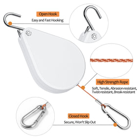 Gomazonle nylon rope and stainless hooks deliver durable, weather-resistant performance