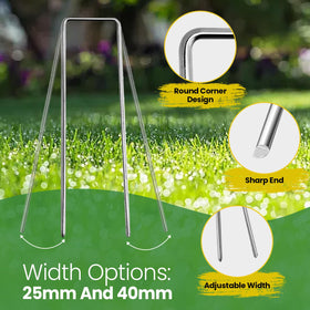 Gomedi ground stakes with angled ends for easy insertion into soil