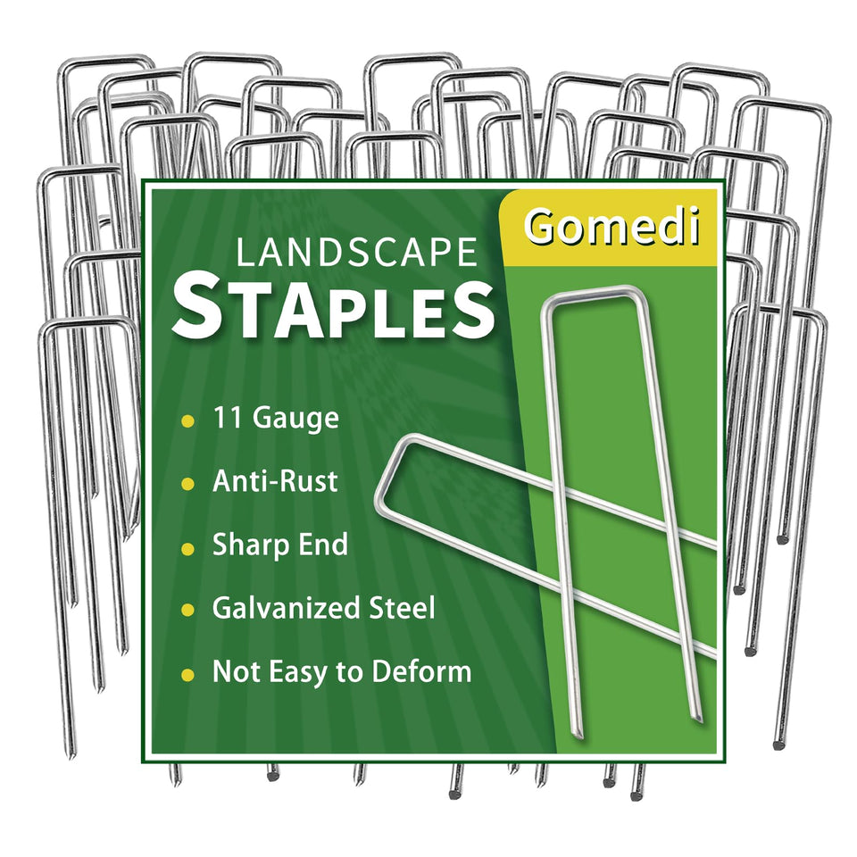 Gomedi landscape staples 6in 120pack securing turf and weed barriers in outdoor spaces