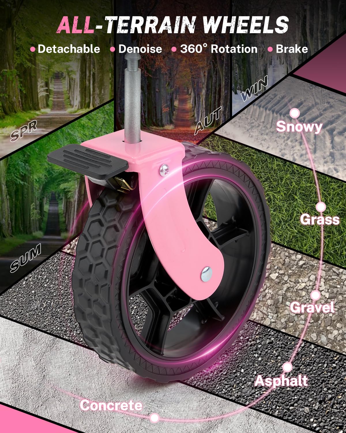 Gonex triangle-frame construction offers sturdy balance on uneven ground.