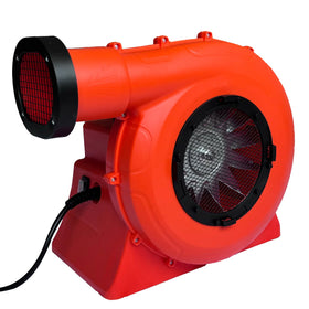 GONFLABLE bounce blower front view showing compact, powerful 1500W motor for quick inflations.