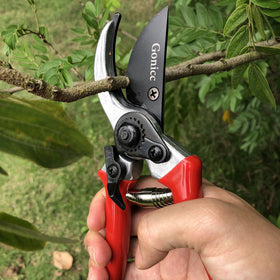Gonicc 8inch bypass pruning shears rose deadheading in garden tasks.