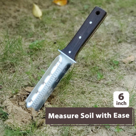 Gonicc Hori Hori knife depth-scale view aids digging depth control