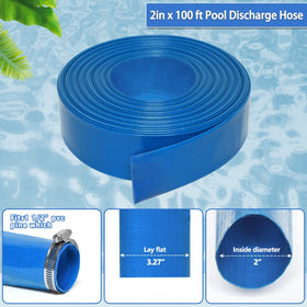 Gonioa 100 feet length backwash hose extends reach for large pools