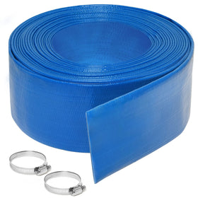 Gonioa backwash hose 25ft 2in blue for flexible pool backwashing.
