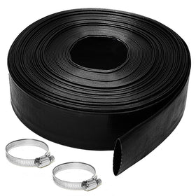 Gonioa backwash hose 2in 50ft coiled for easy storage and quick setup