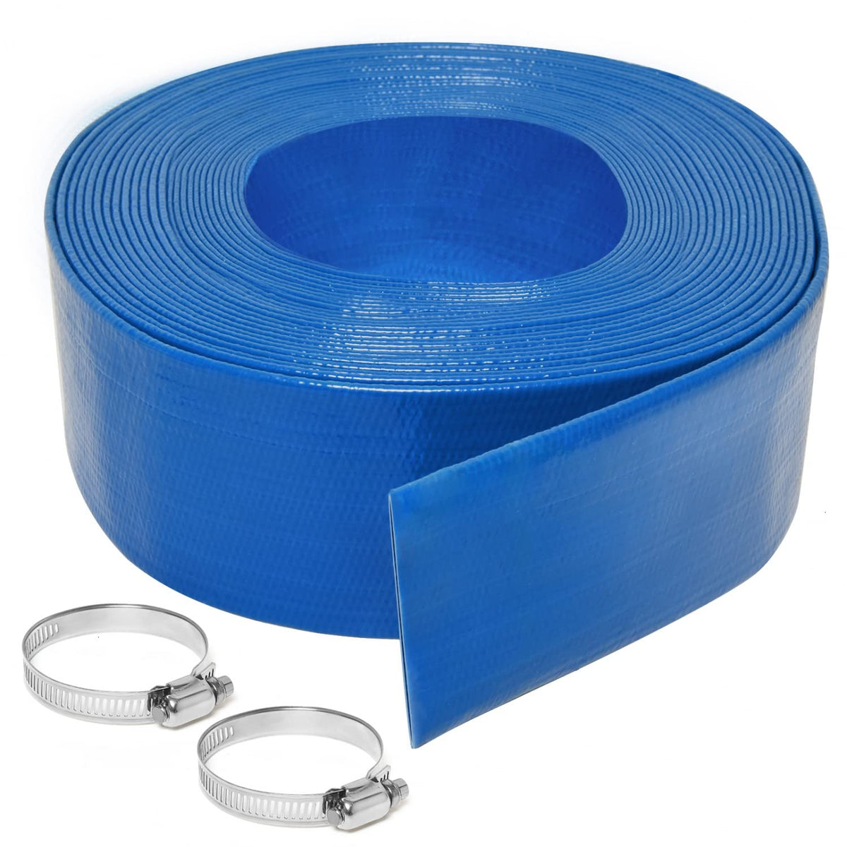 Gonioa backwash hose 50ft blue for efficient pool water discharge