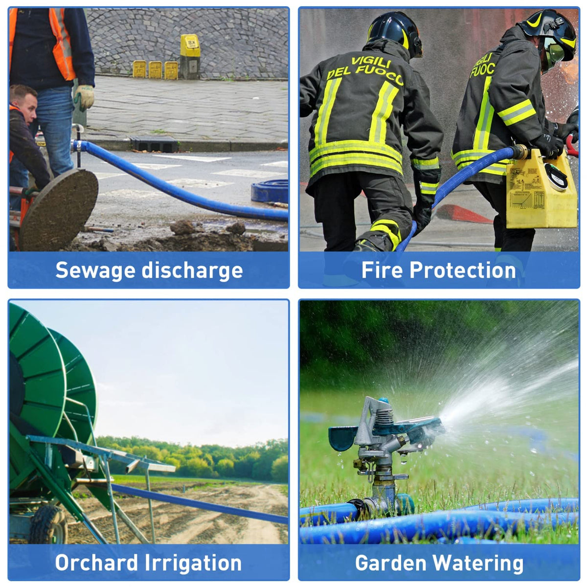 Gonioa backwash hose camlock connection for quick, secure setup