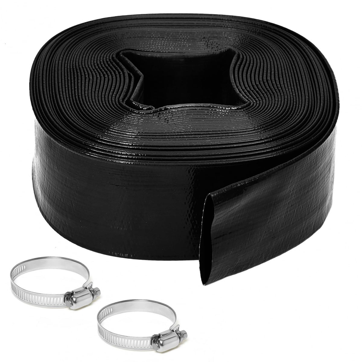 Gonioa backwash hose coiled, durable PVC for reliable pool maintenance and backwash readiness